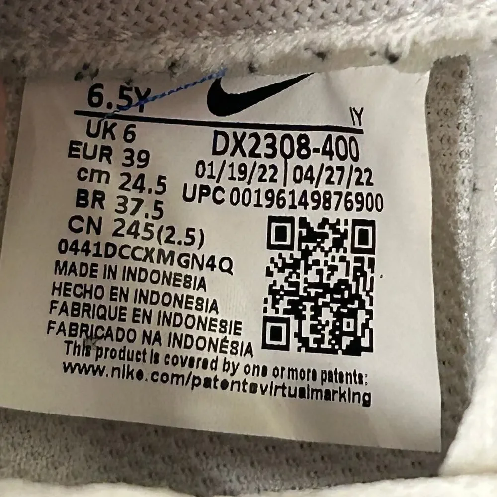 Nike Air Force 1 '07 Los Angeles Patched Up Racer Blue Size 6.5Y DX2308-400
